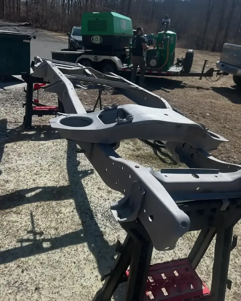 Classic Car Frame Down to Bare Steel