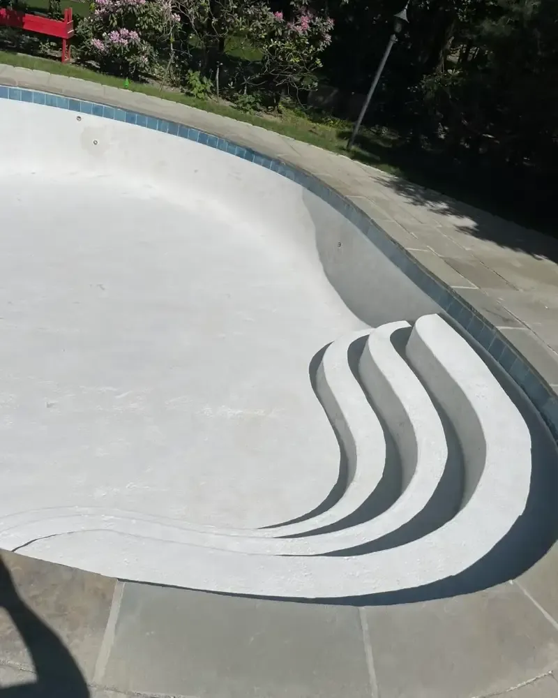 Pool Shell Stripped, Ready to Refinish
