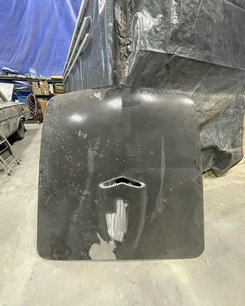 Car Hood before blasting