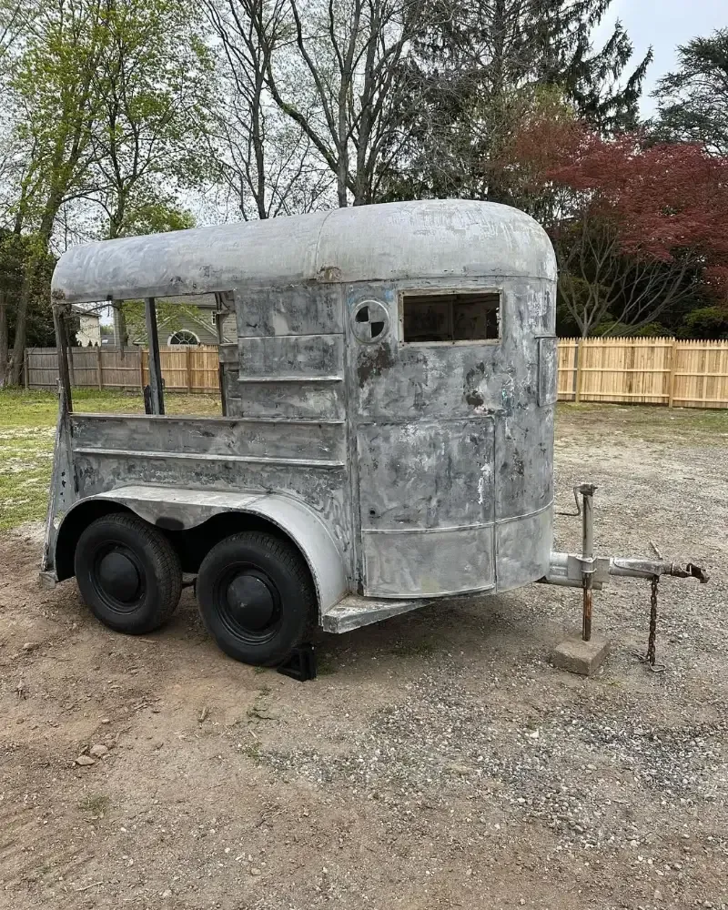 Horse Trailer before blasting