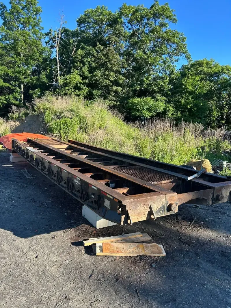 Lowboy Trailer before blasting